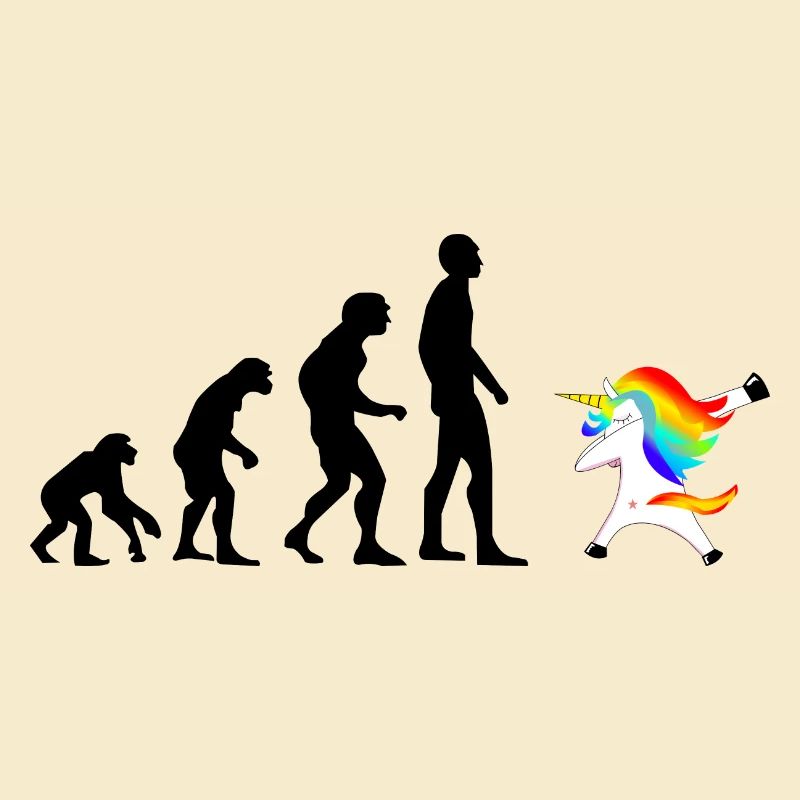 Evolution Dab Dabbing Einhorn Unicorn