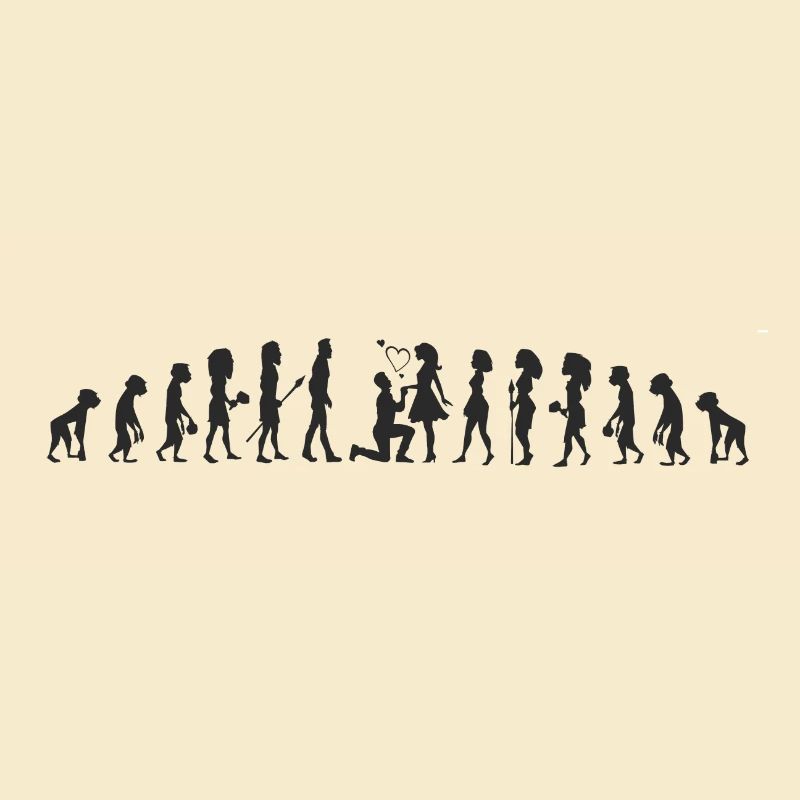 Marriage proposal evolution shirt