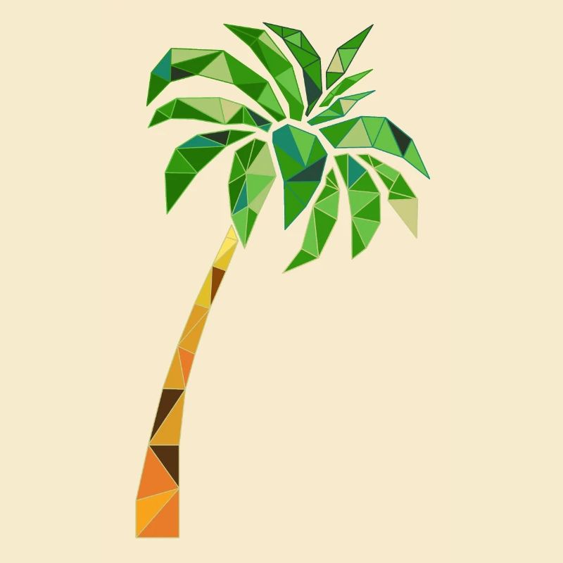 Geometric palm tree