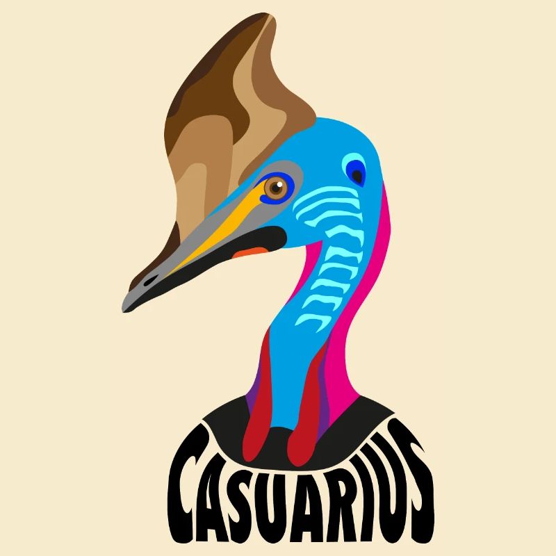 Cassowary, Casuarius oder Cassowary in flachen Farben.