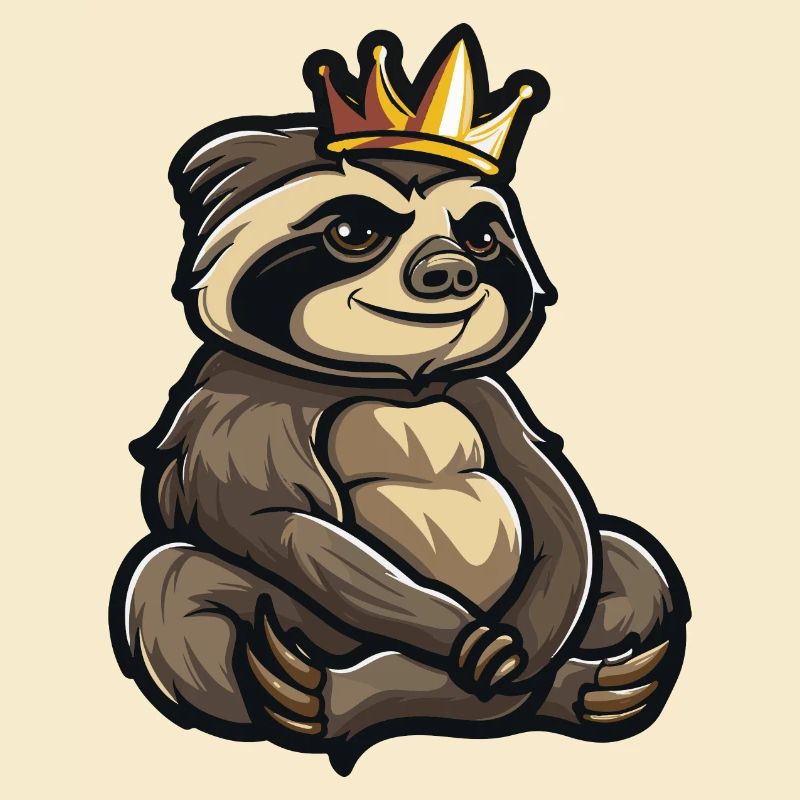 Faultier Comic Krone