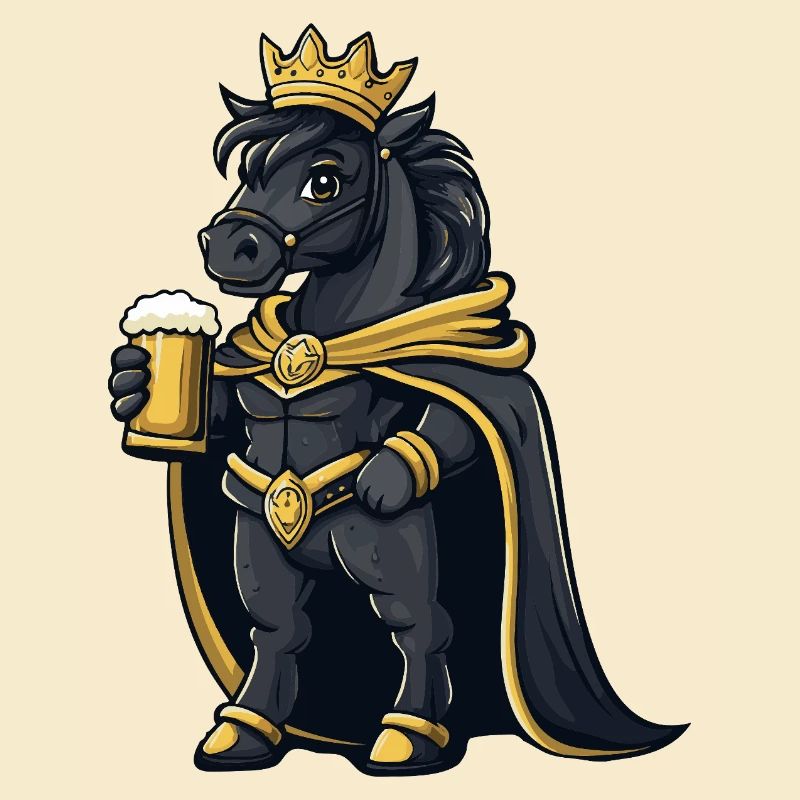 Pferd Bier Lustig