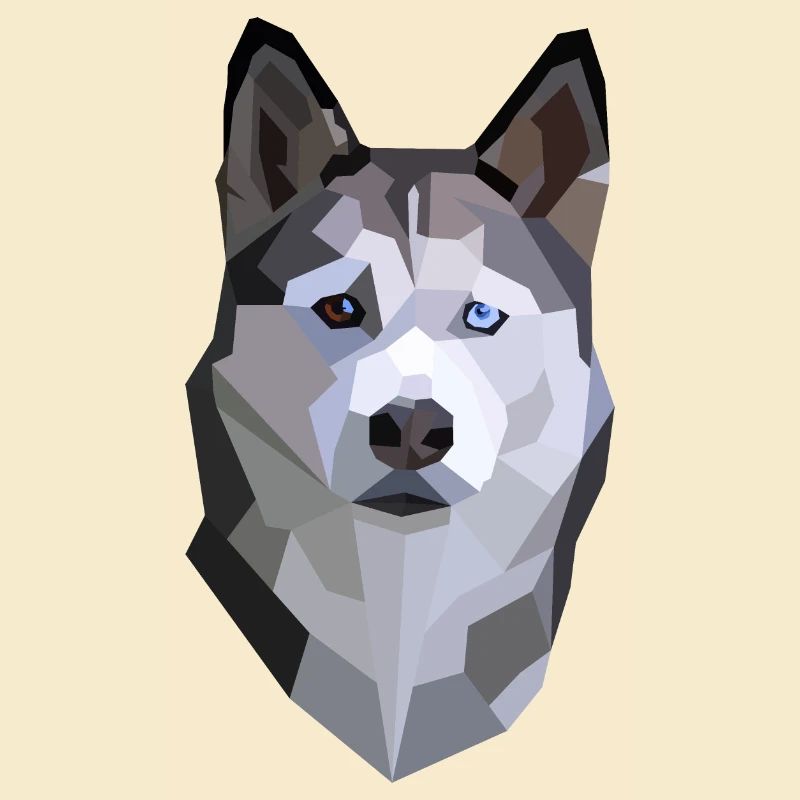 husky lowpoly