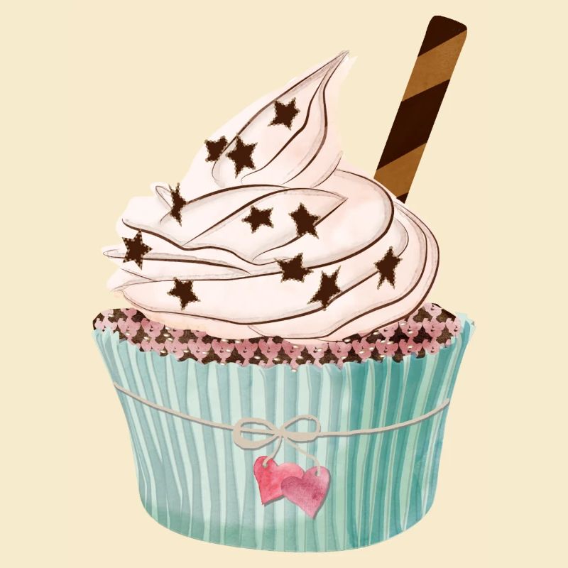 Cupcake with heart