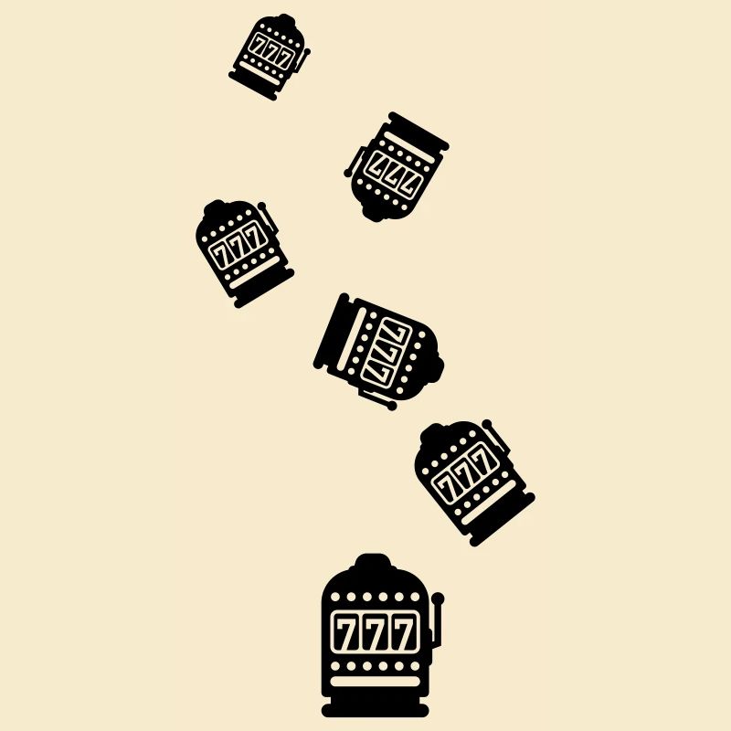 Einarmiger bandit Silhouette icon