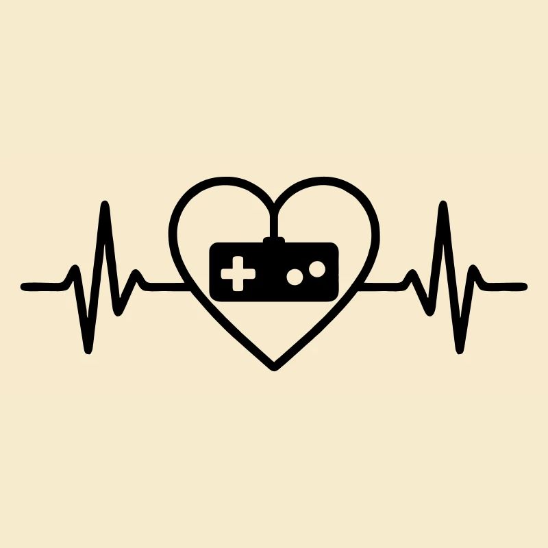 Heart Retro Video Games Controller