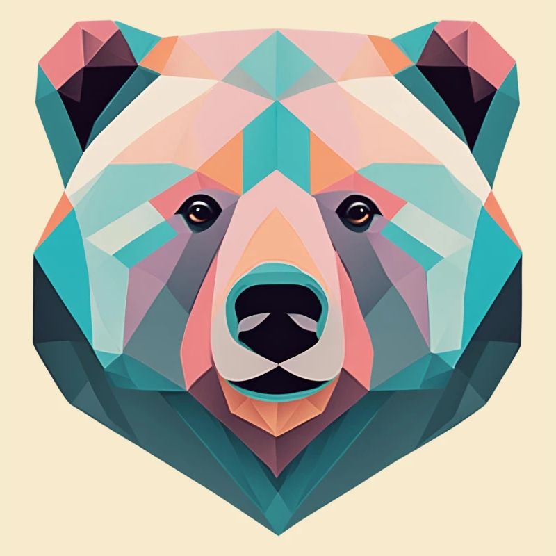 Geometric bear bear gift