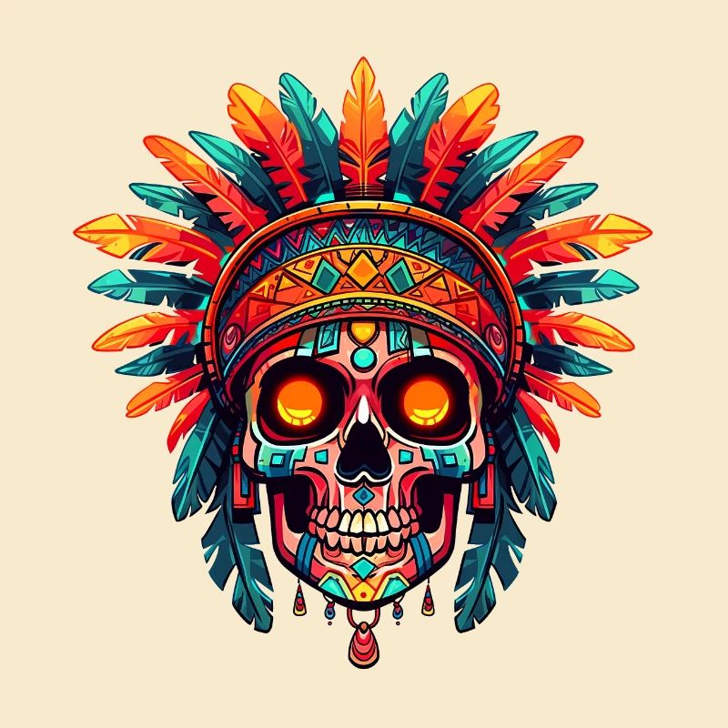 Aztec skull 002