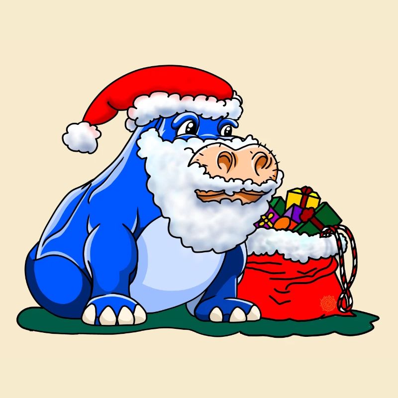 Weihnachtsmann Nilpferd