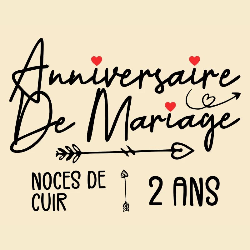Anniversaire de mariage 2 ans - Noces de Cuir 2ans