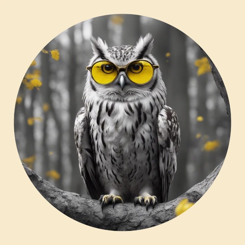 Coole Eule sieht alles