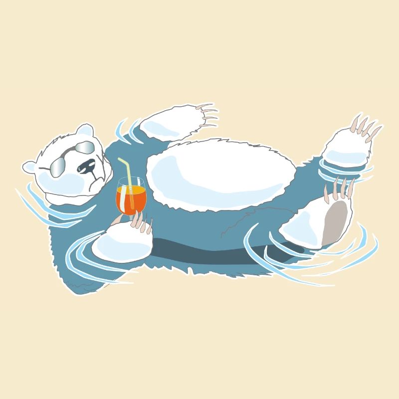 Polar Bear aperolling after climate change