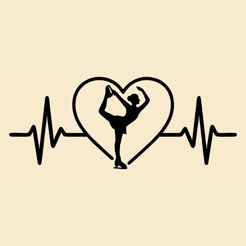 Eiskunstlauf Eislaeuferin Herz