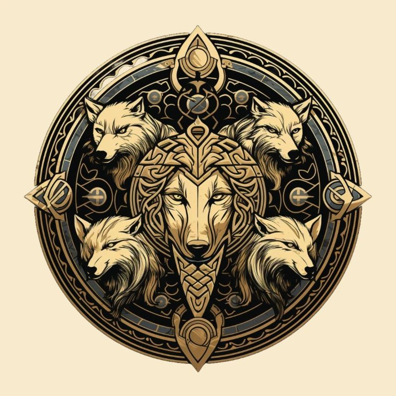 Mystical Wolf Circle