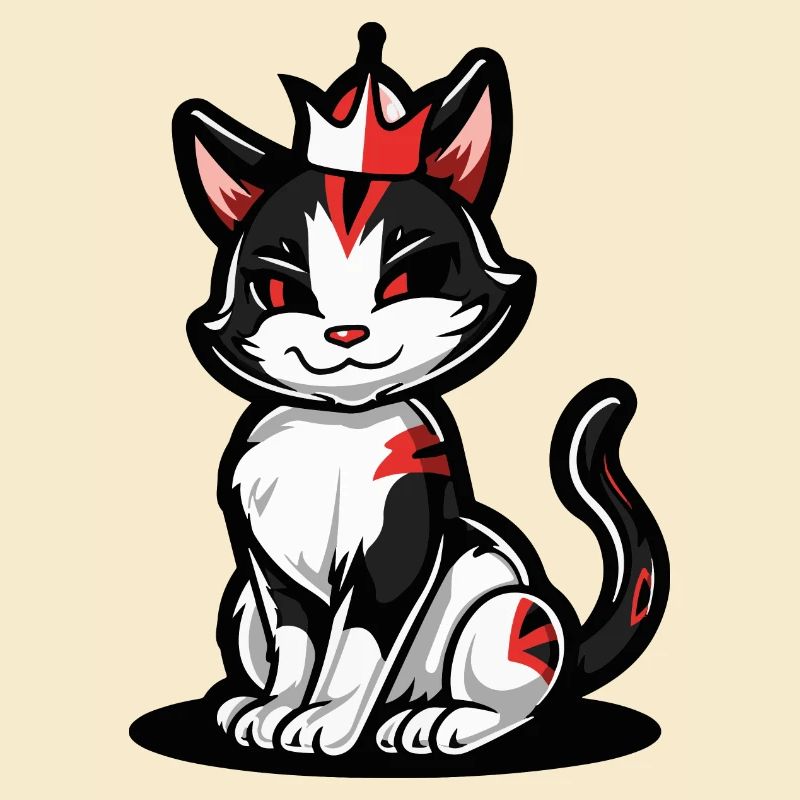 Couronne de bande dessinée de chat