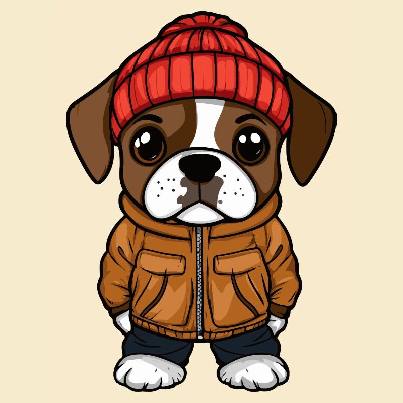 Boxer Dog Winter