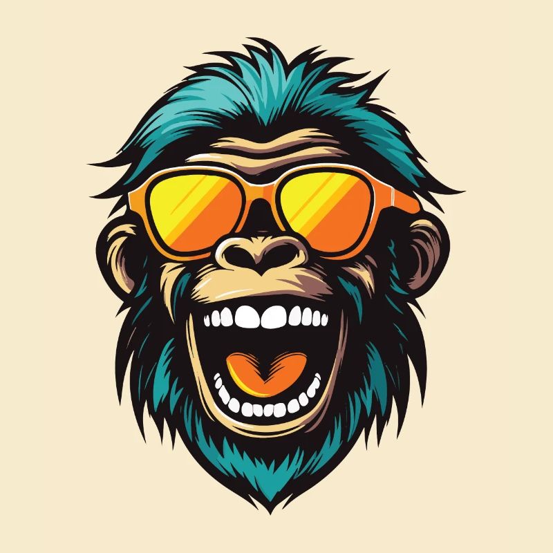 Monkey Head Funny Party