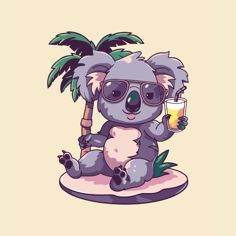 Koala Summer Beach Comic