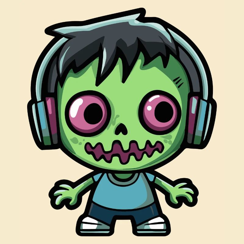 Zombie Halloween Comic Kawaii