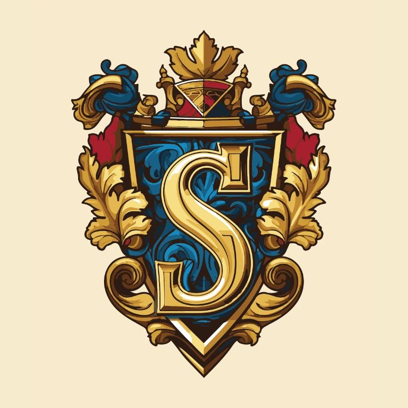 S Buchstabe Logo Krone