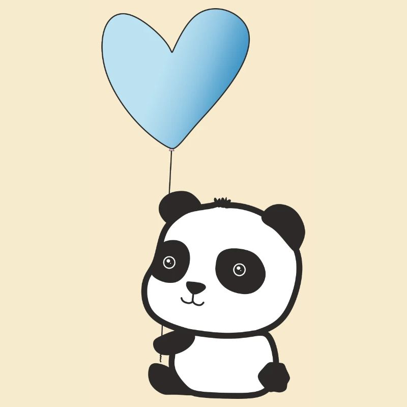 Panda hellblau