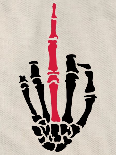 middle finger skulls