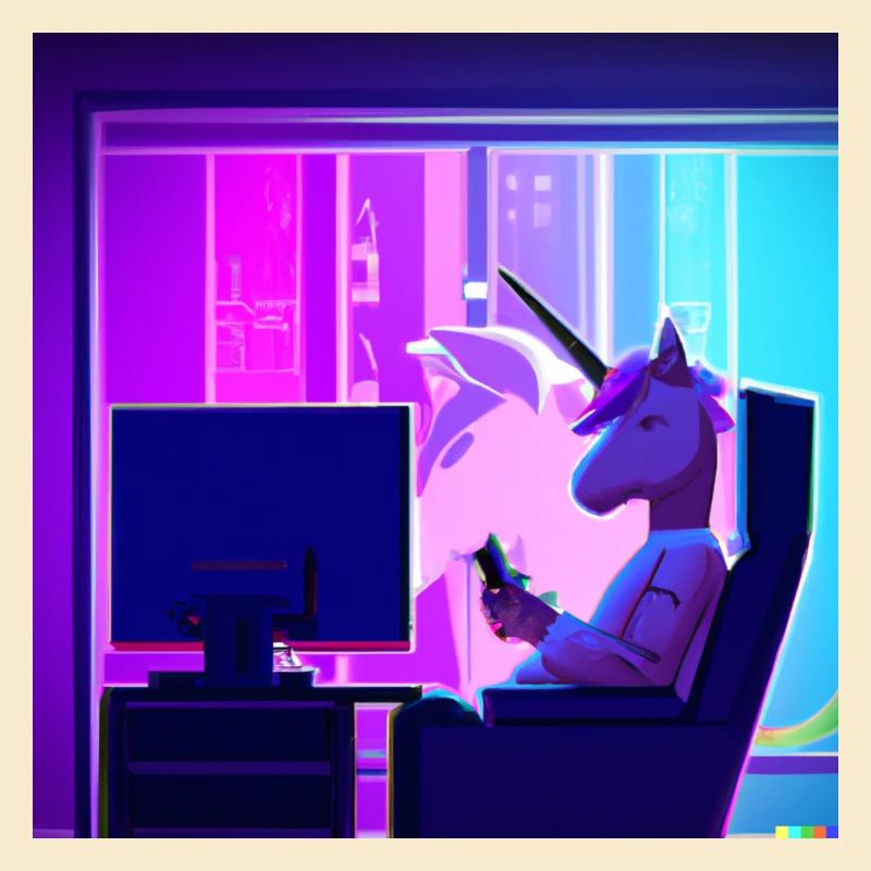 Licorne Synthwave chill