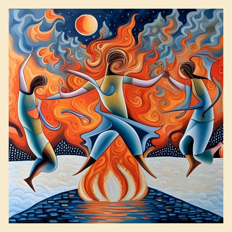 dancing around the fire