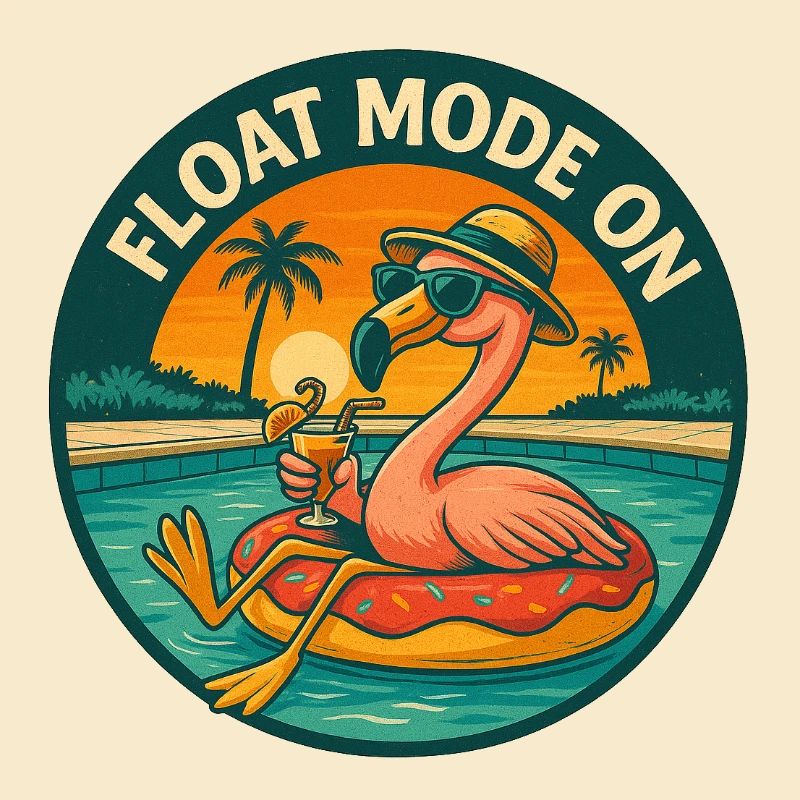 Float Mode On – Flamingo on Pool Donut