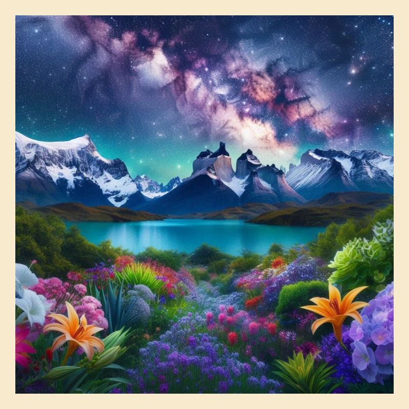 Sternennacht im Alpengarten Nr. 3