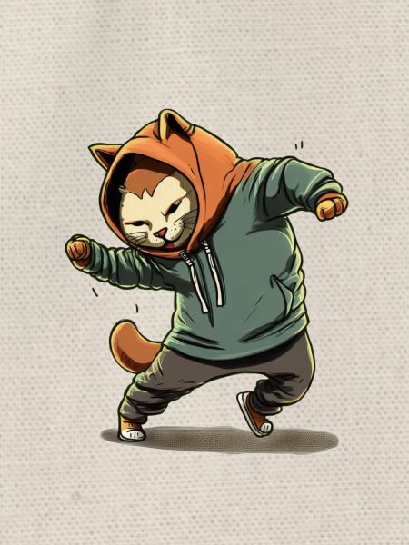 DancingCatInHoodie