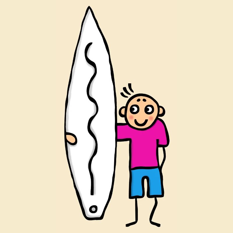Surfeurs de surf avec planche