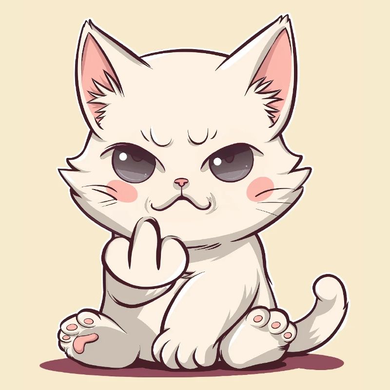 Chat avec de l’attitude