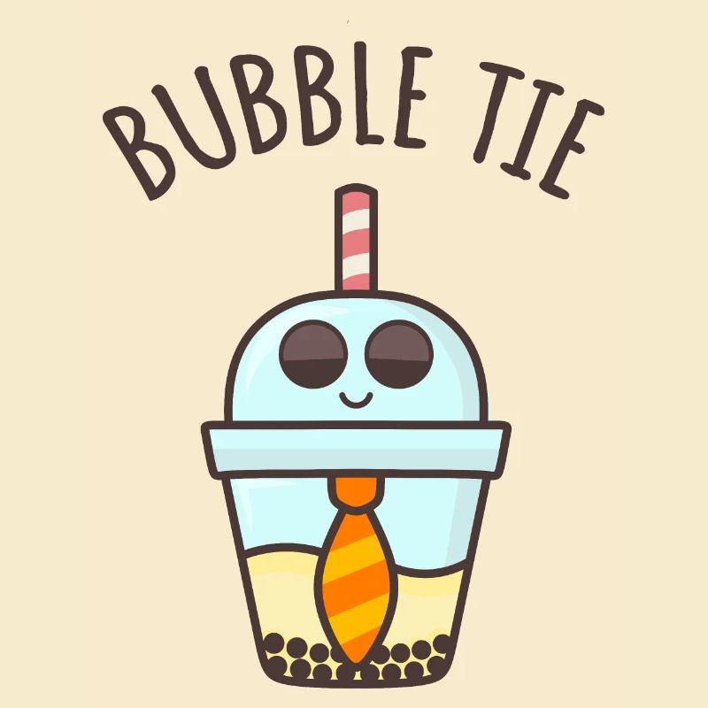 Bubble Tie, Bubble Tea + Tie Pun