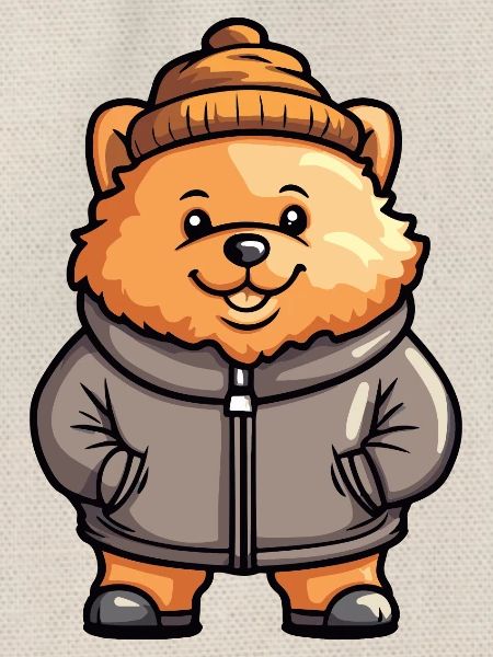 Chow Chow Dog Winter