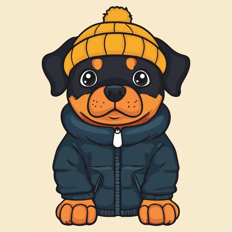 Rottweiler Dog Winter