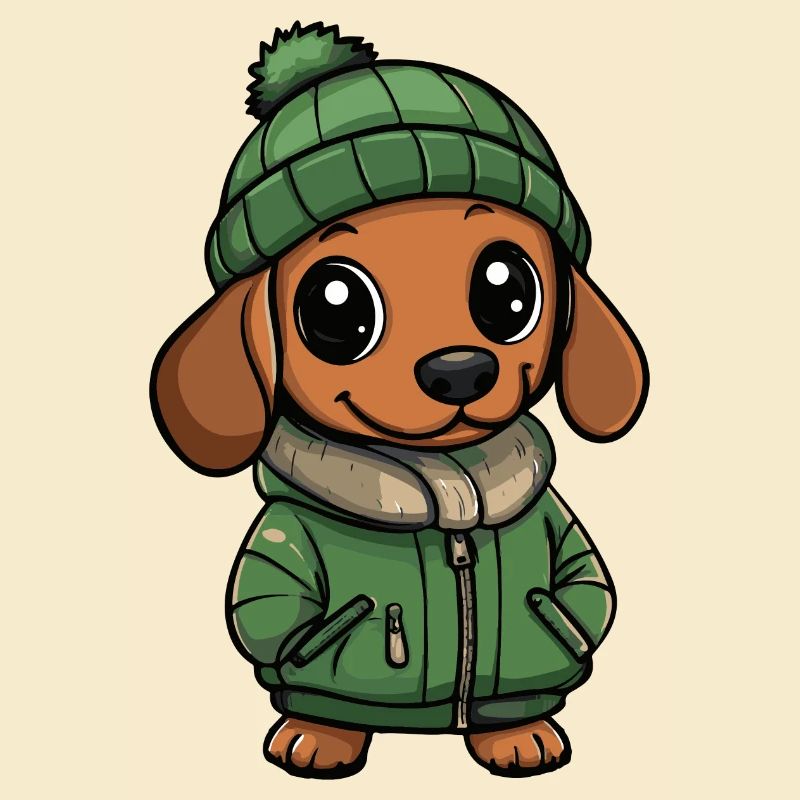 Dackel DachsHund Winter