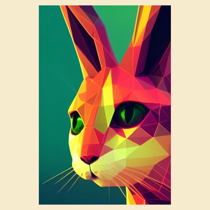 Polygonal Rabbit - Semi-Profile