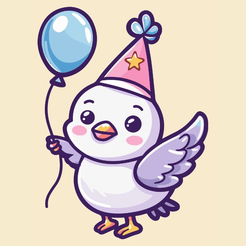 Taube Vogel Geburtstag Comic