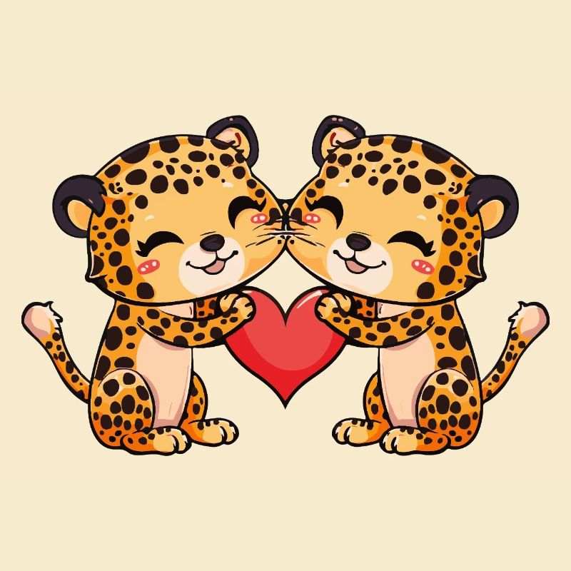 Leopard Paar Valentinstag