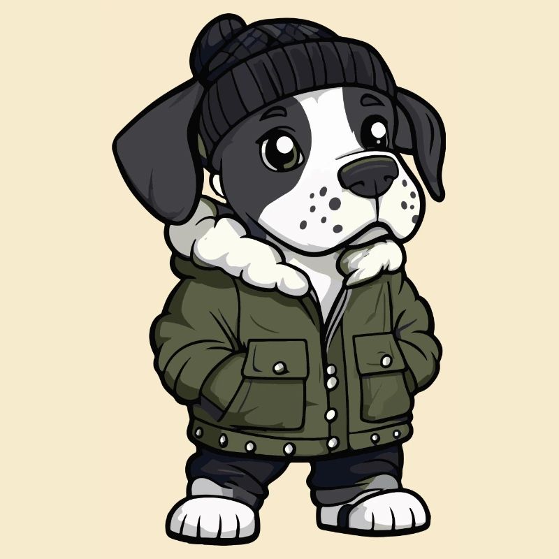 Great Dane Hund Winter