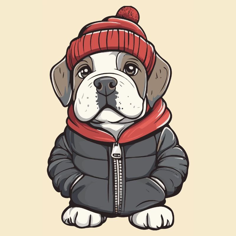Mastiff Dog Winter