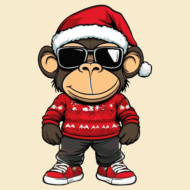 Monkey Christmas Ugly Christmas