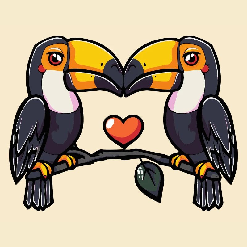 Toucan Bird Couple e Valentine's Day