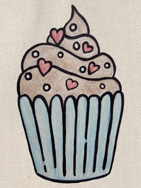 Cupcake with a heart