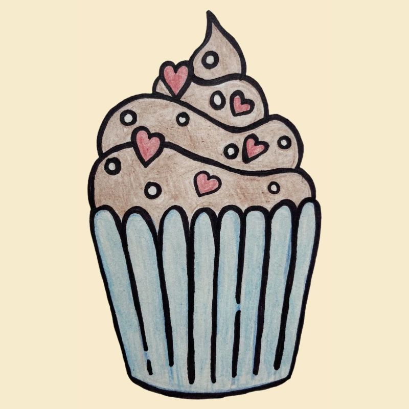 Cupcake mit Herz