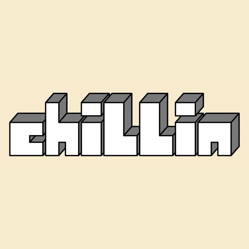 Nur ein einfaches geometrisches einfaches Chillin-Graffiti