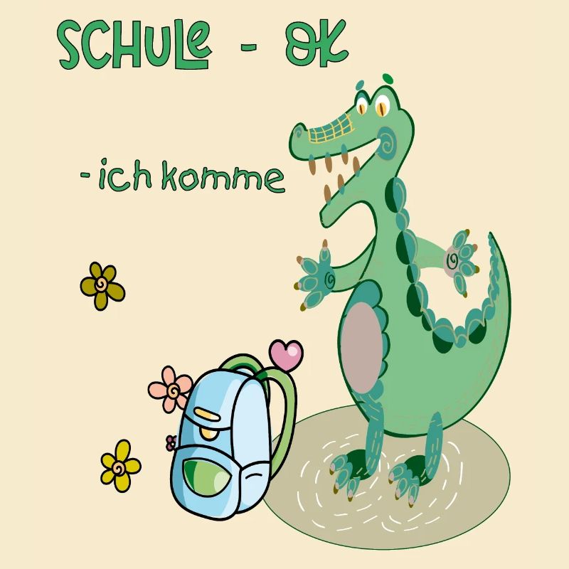 Schule Einschulung Krokodil