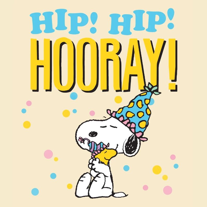 Peanuts Hip! Hip! Hourra! Design D'anniversaire