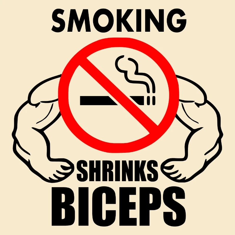 Smoking shrinks the biceps